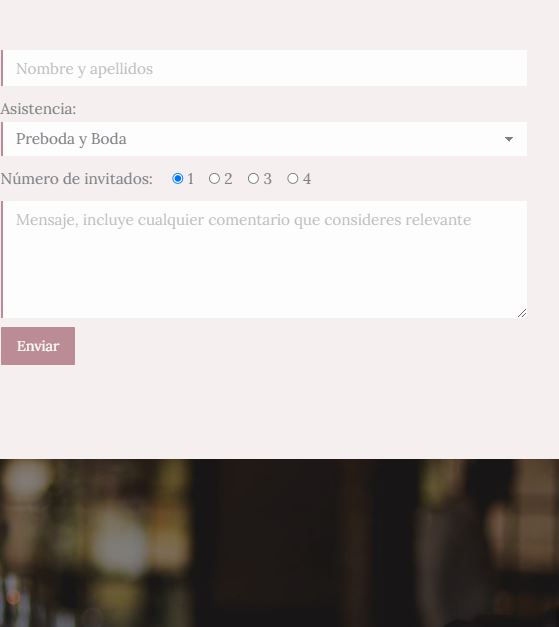 web boda formulario