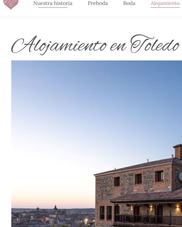web bodas alojamiento