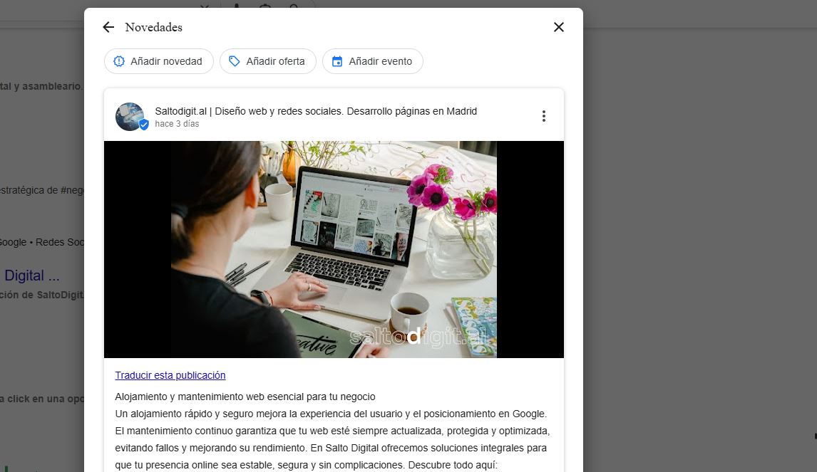 actualizaciones google